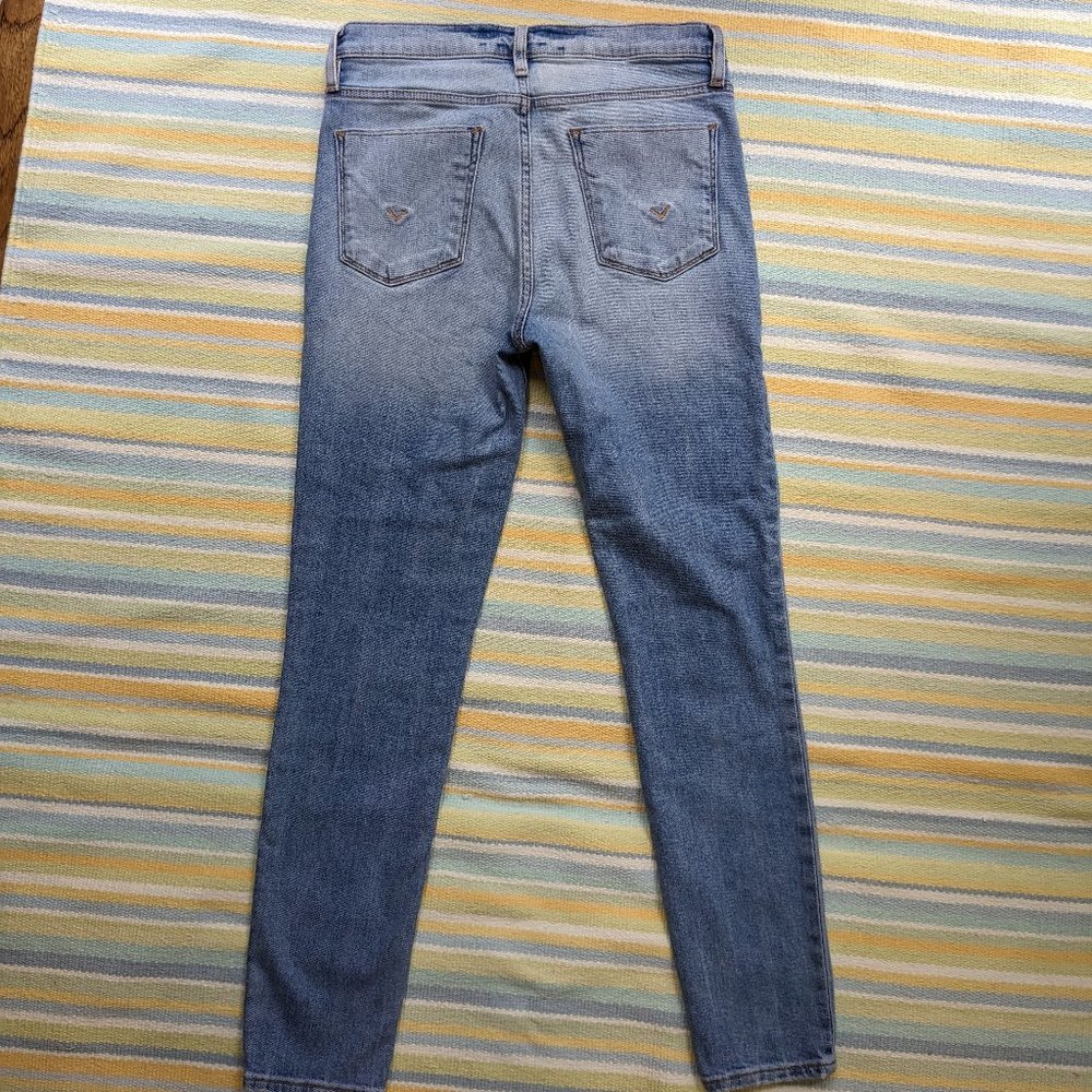 ⭐ Hudson Barbara High Rise Super Skinny Jeans 27 Distressed Light Medium Wash